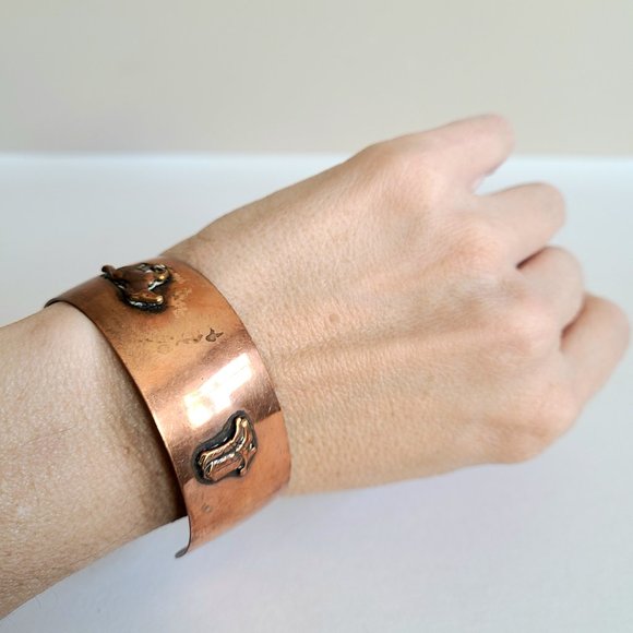 Copper western style chunky bangle/bracelet. - Picture 6 of 6